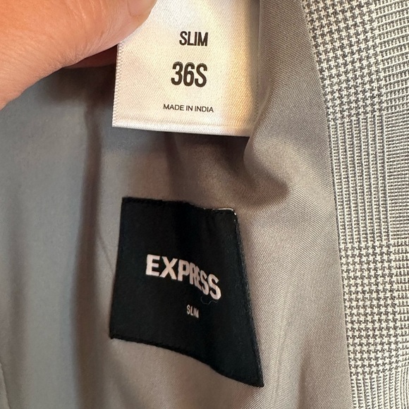 Express Light Gray Men's/Teen Boy Slim Lightweight Dressy Blazer Sz 36S - Picture 5 of 12